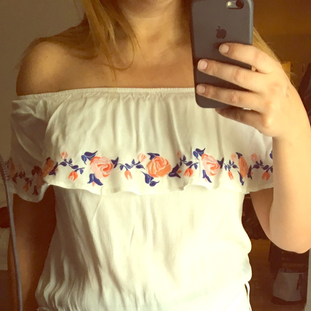 Off the shoulder peasant top